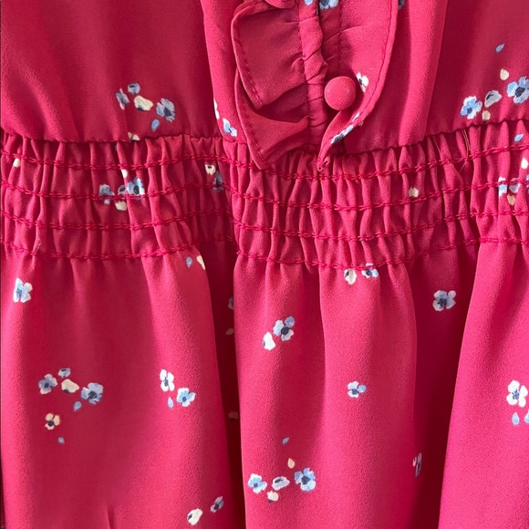 Gibson long sleeved dark pink top with tiny floral. Size Medium. - Picture 4 of 11